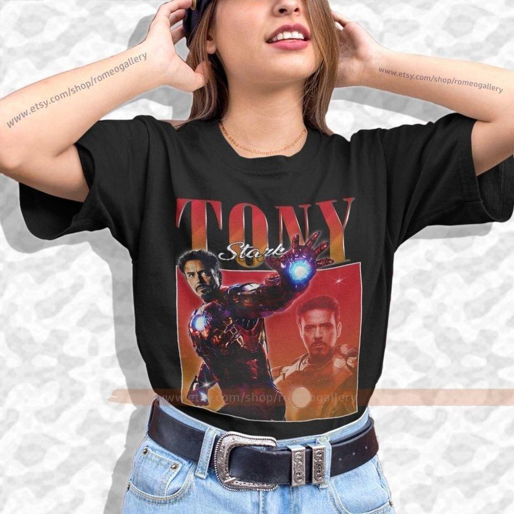 Tony Stark 90_S Tony Stark Retro  Style Hg Unisex Graphics T-Shirt